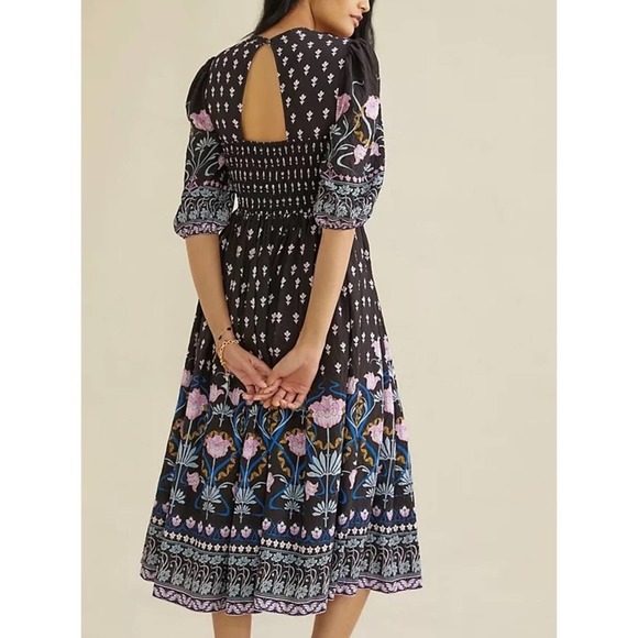 NEW Anthropologie Dasha Floral Midi Dress sz M - Picture 3 of 14